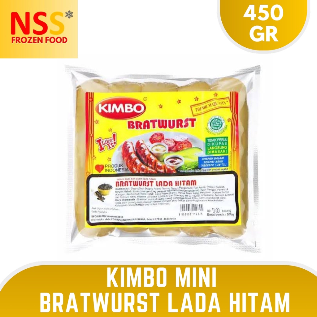 

Kimbo Sosis Mini Bratwurst Lada Hitam 450gr