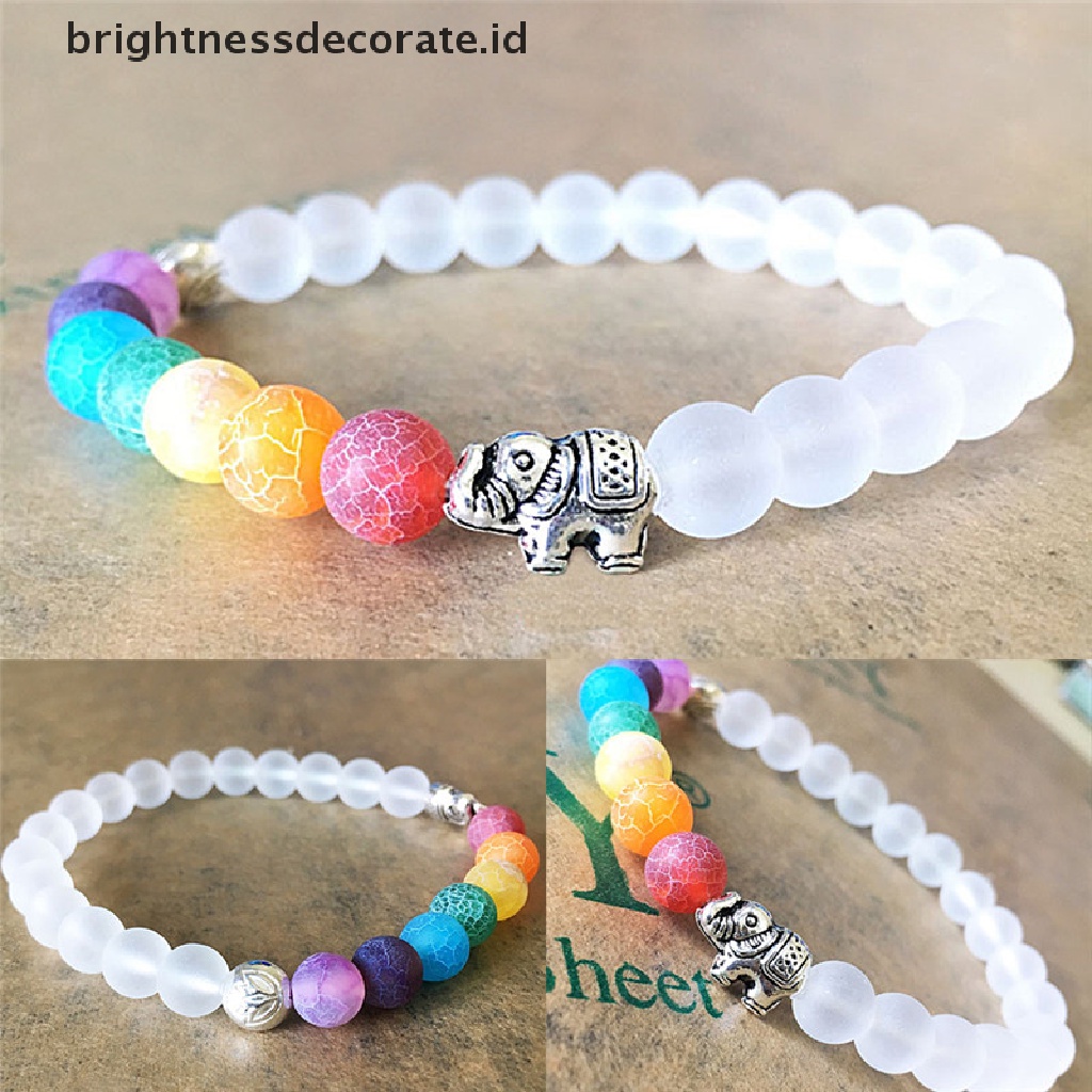 [Birth] Fashion 7cakar Gajah Pesona Manik-Manik Gelang Mala Beads Yoga Energi Gelang Perhiasan [ID]