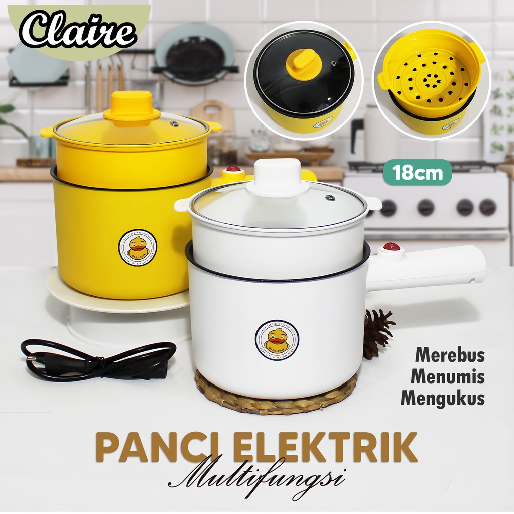 Panci Elektrik Multifungsi Plus Steamer bisa Mengukus, Menumis, Merebus serbaguna