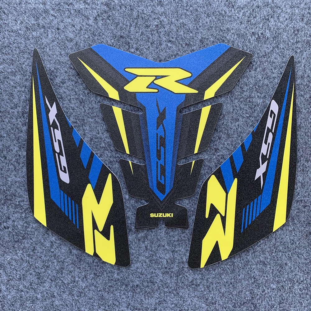 SUZUKI GSX Stiker Set Tangki Bahan Bakar Stiker Buram Pelindung Sisi Tangki Sepeda Motor Aksesoris Penghias Modifikasi Anti Selip Bodi Sepeda Motor Cocok untuk GSX R150 150R GSX1000 S150