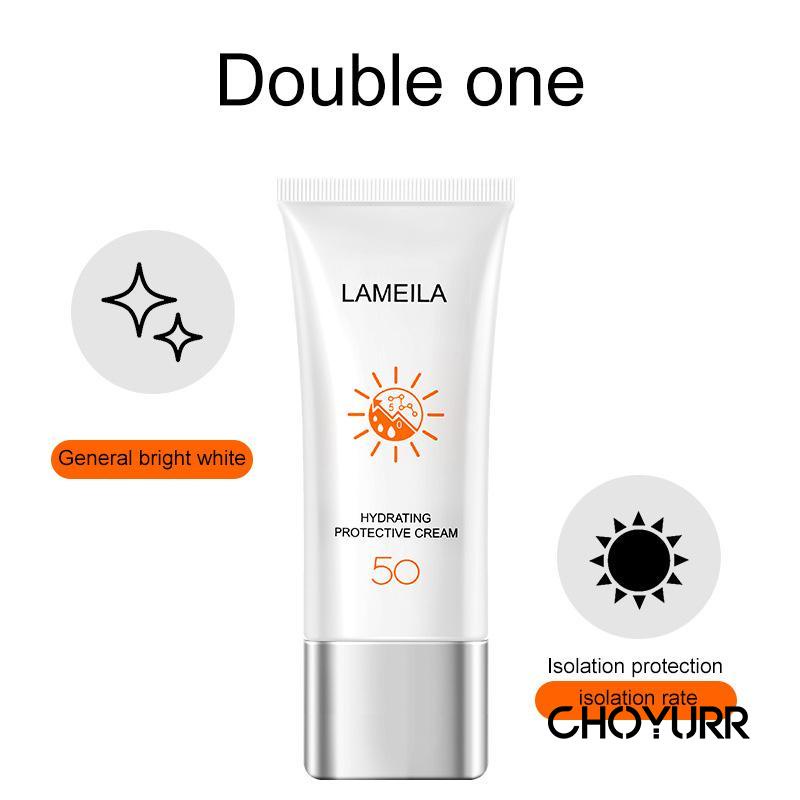 【COD】Sun Block SPF 50 Sun Screen White Sunblock Wajah Tahan 12 Jam PA+++ Clear Face Cream Skin Care Segar Moist Non Greasy-CH