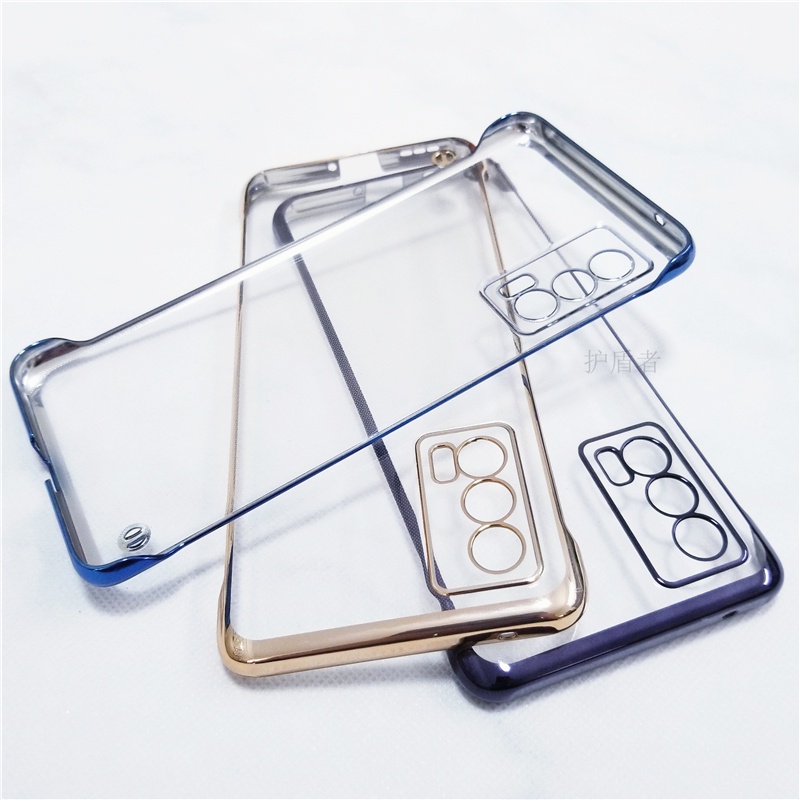 Casing Transparan Casing Transparan Pinggiran Electroplated Untuk VIVO X60 X80 Pro X50 X70 Pro+VIVO Iqoo8 9 Pro 7 Shock proof Case