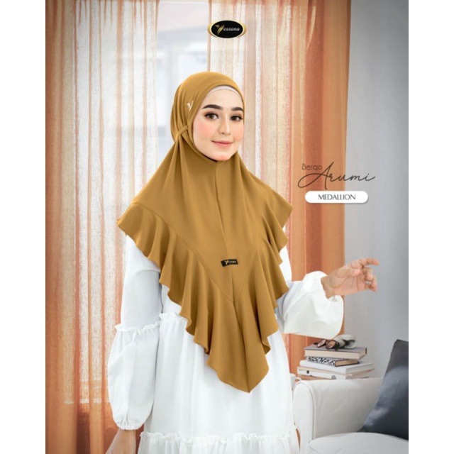 JILBAB INSTAN TERBARU TERLARIS BEST SELLER BERGO ARUMI BAHAN JERSEY TERSEDIA BEBERAPA WARNA ORI BY Y