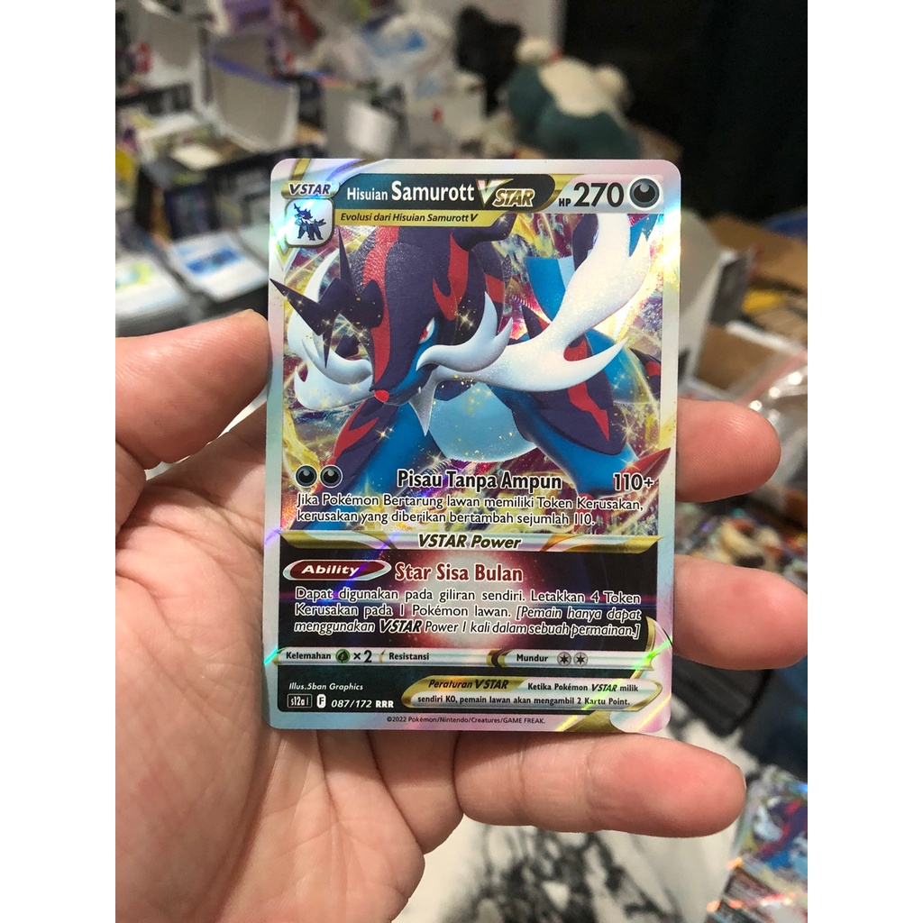 Kartu Pokemon Hisuian Samurott VStar RRR TCG s12a VStar Semesta Original Indonesia Arceus Palkia Dia