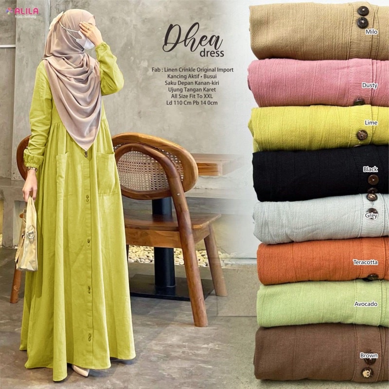 Gamis/Dress Dhea Original Produk Berlabel Alila