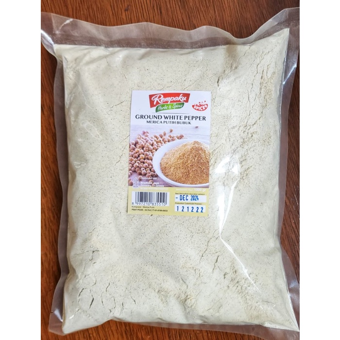 

Rempaku Ground White Pepper / Merica Putih Bubuk - 1 Kg
