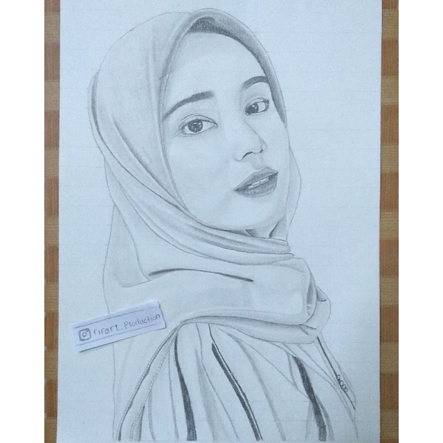 sketsa wajah hitam putih murah ukuran A4 Costum | untuk orang spesial.