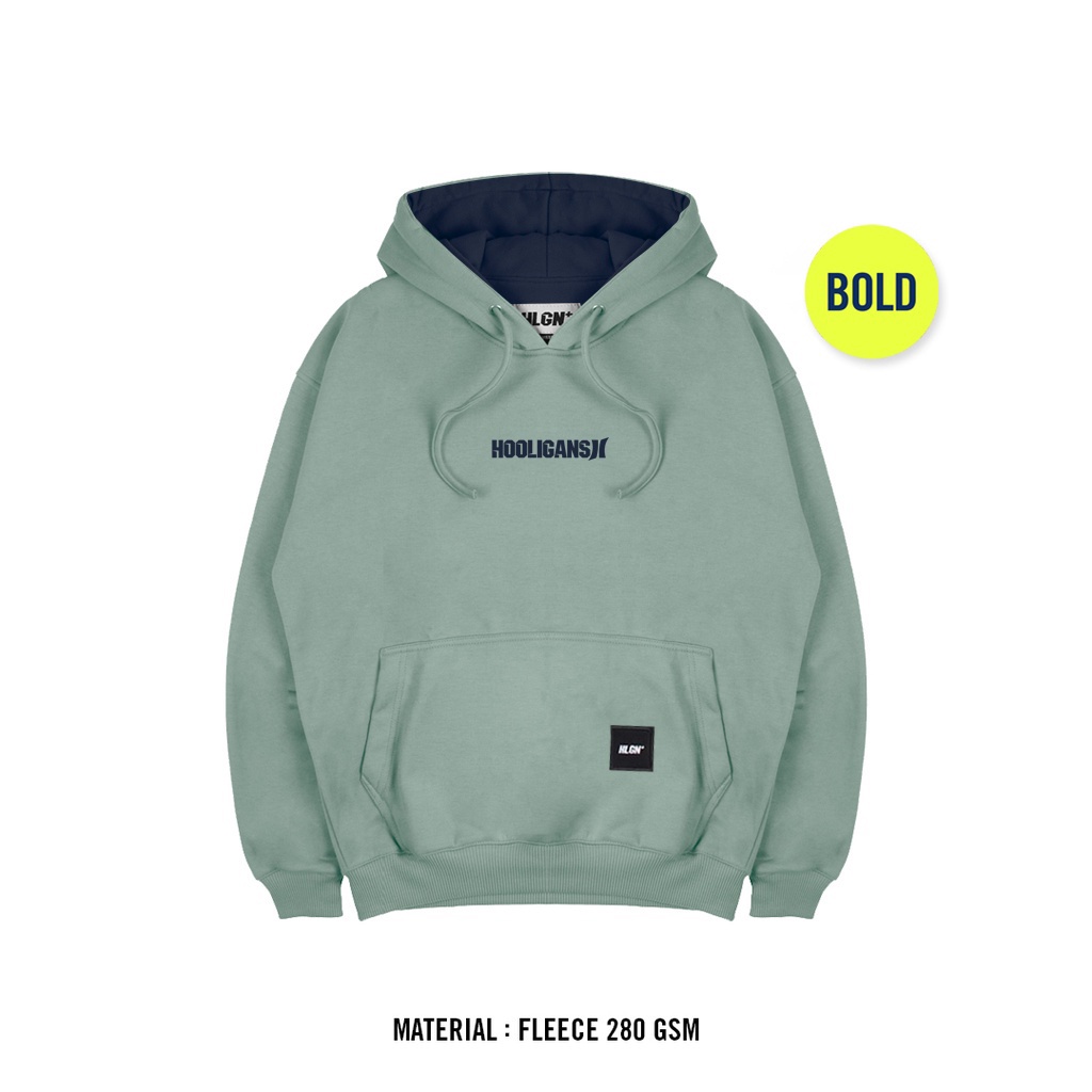 HOOLIGANS Hoodie Bold Speziale - Sage Green - Hoodie hooligans Basic Breand