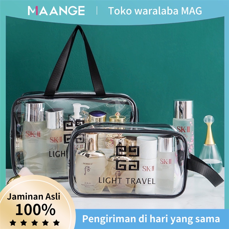 MAGFEY Tempat Alat Tas Make Up Pouch Kosmetik Lucu Tas Kosmetik Organizer Travel Pouch Tas Cuci Transparan Perjalanan Po