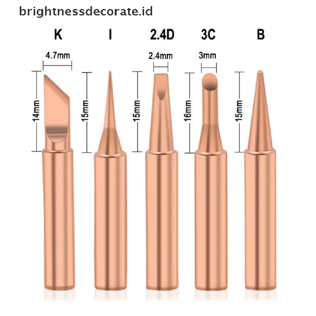 [Birth] Ujung Solder Tembaga Murni Inti Dalam Kepala Besi Listrik 900M Series Solder Tips [ID]