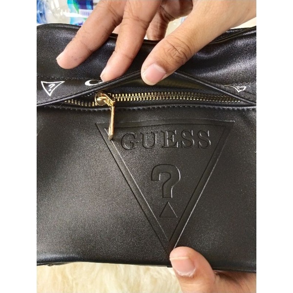 Slingbag Crossbody black logo Guess