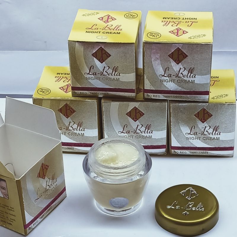 [ 3 PCS ] Cream Malam La Bella Gold Vit E Original - Cream Labella Night Original