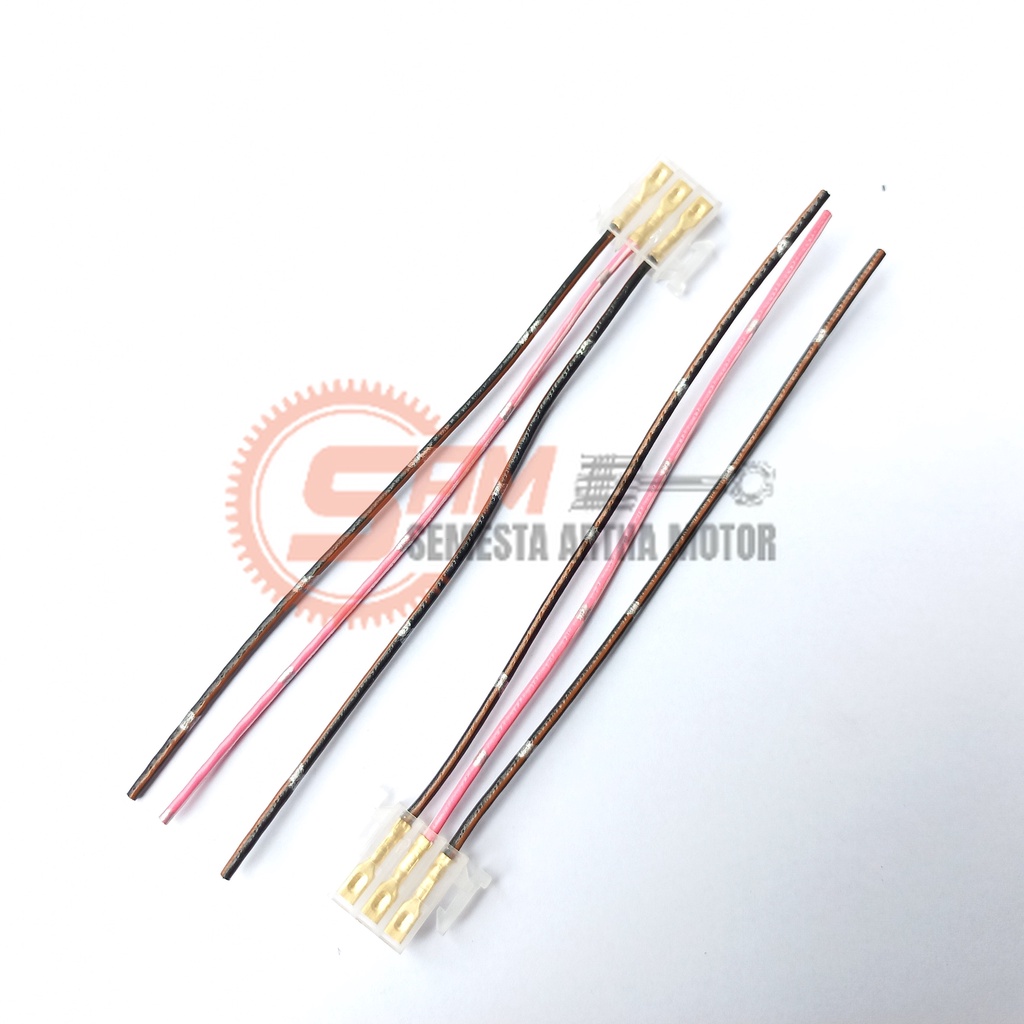 Soket Tombol 3 Kabel Saklar Fitting Lampu Dim Klakson Sen Karisma Beat