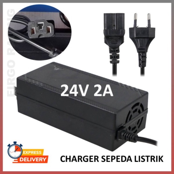 Unik CHARGER SEPEDA LISTRIK 24V 2A SELIS SCOOTER LISTRIK 3 LUBANG Murah