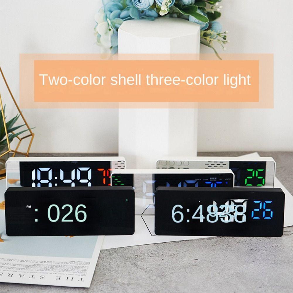 Solighter Jam Weker Dekorasi Rumah Lampu Malam Backlight Angka Clock LED Digital