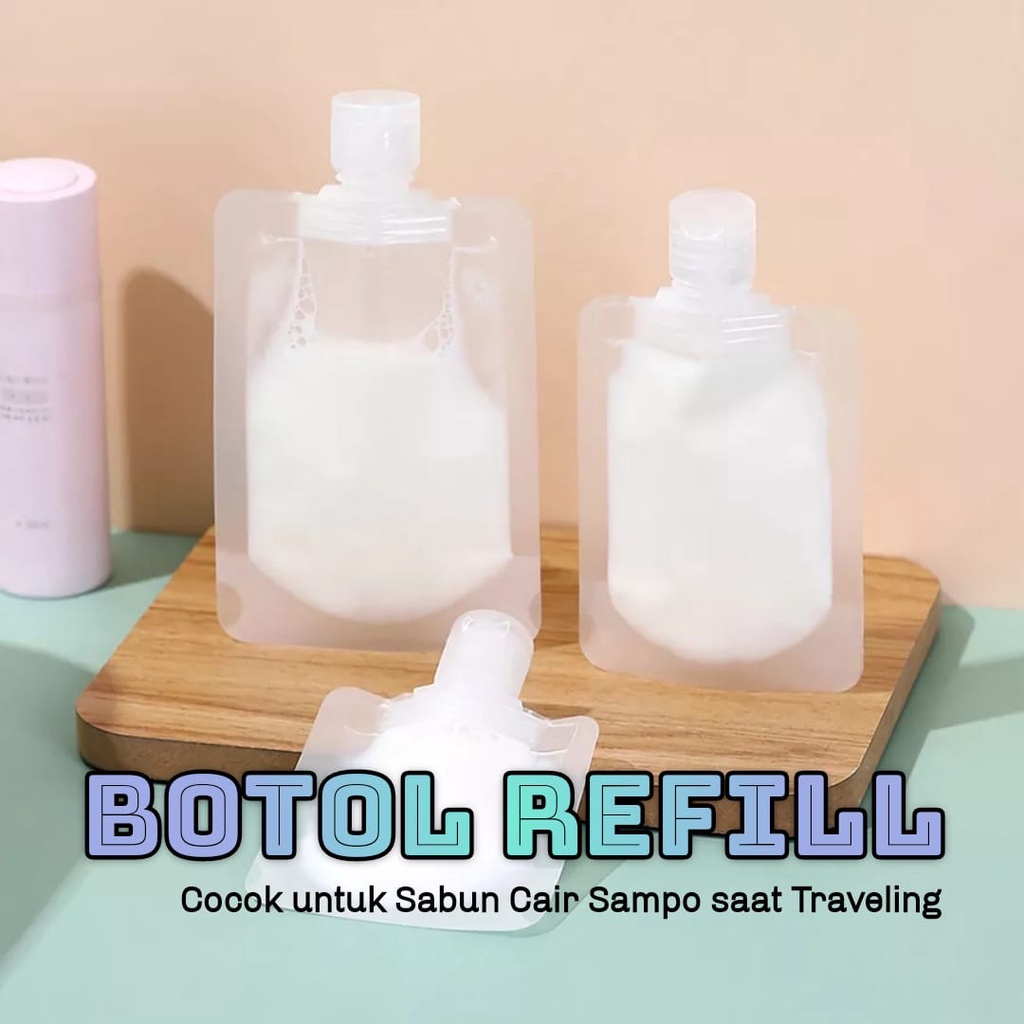 D154 OS WADAH BOTOL REFILL PLASTIK SABUN CAIR / PLASTIK FLIPTOP TRAVELING