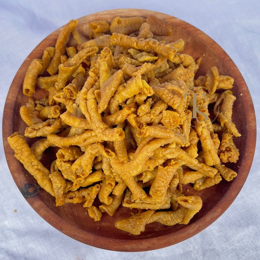 Keripuk Usus Ayam Premium Kripik Usus Ayam Gurih Cemilan Hitss Mantap