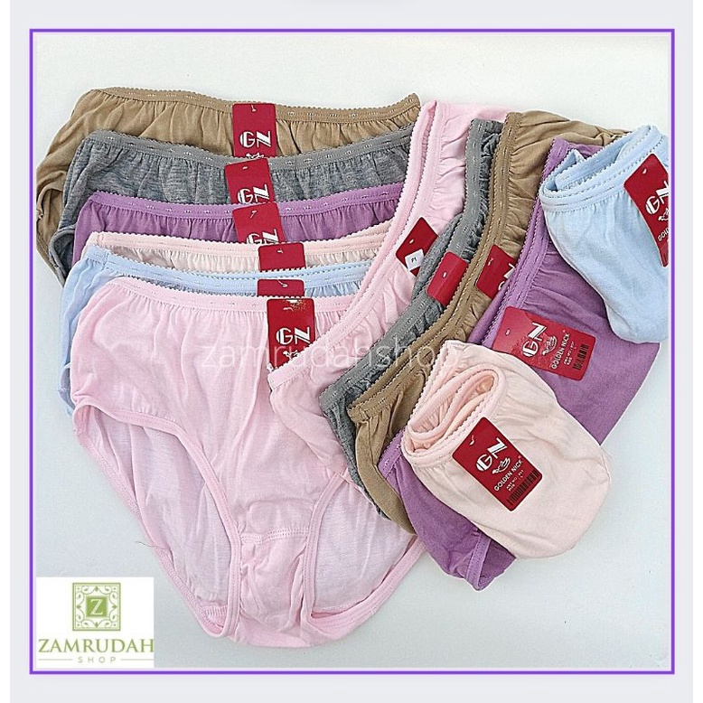 Celana Dalam Wanita Golden Nick/ Cd Wanita Golden Nick Lusinan/ Cd Wanita Lusinan 12pcs  warna muda