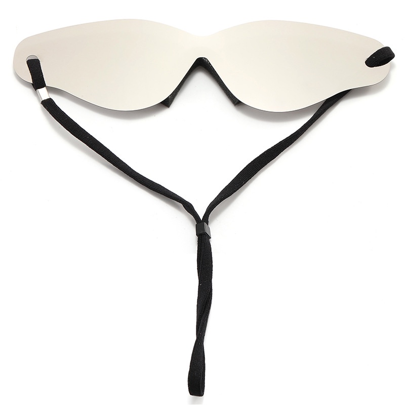 Y2k Kacamata Hitam One-piece Untuk Wanita Pria Hip Hop Tali Tarik Tanpa Bingkai Shades