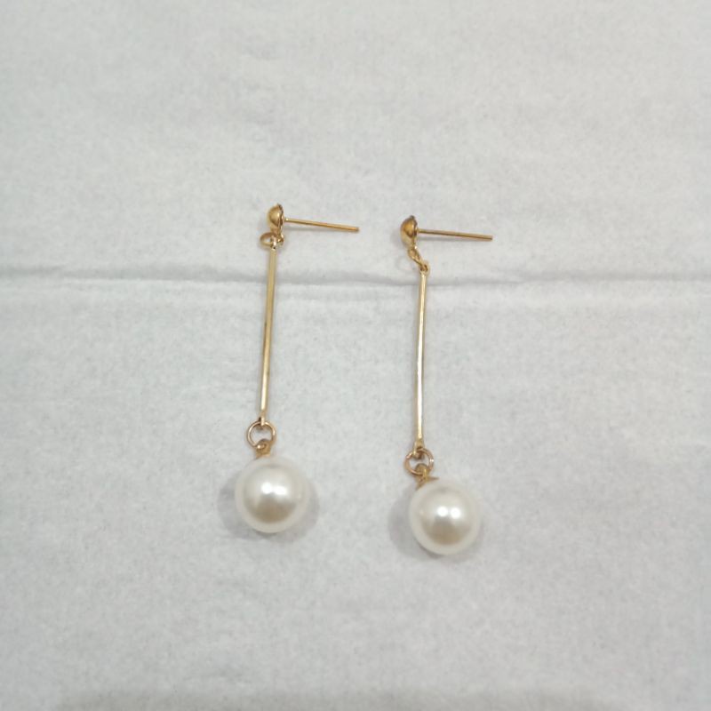 Anting korea model mutiara panjang