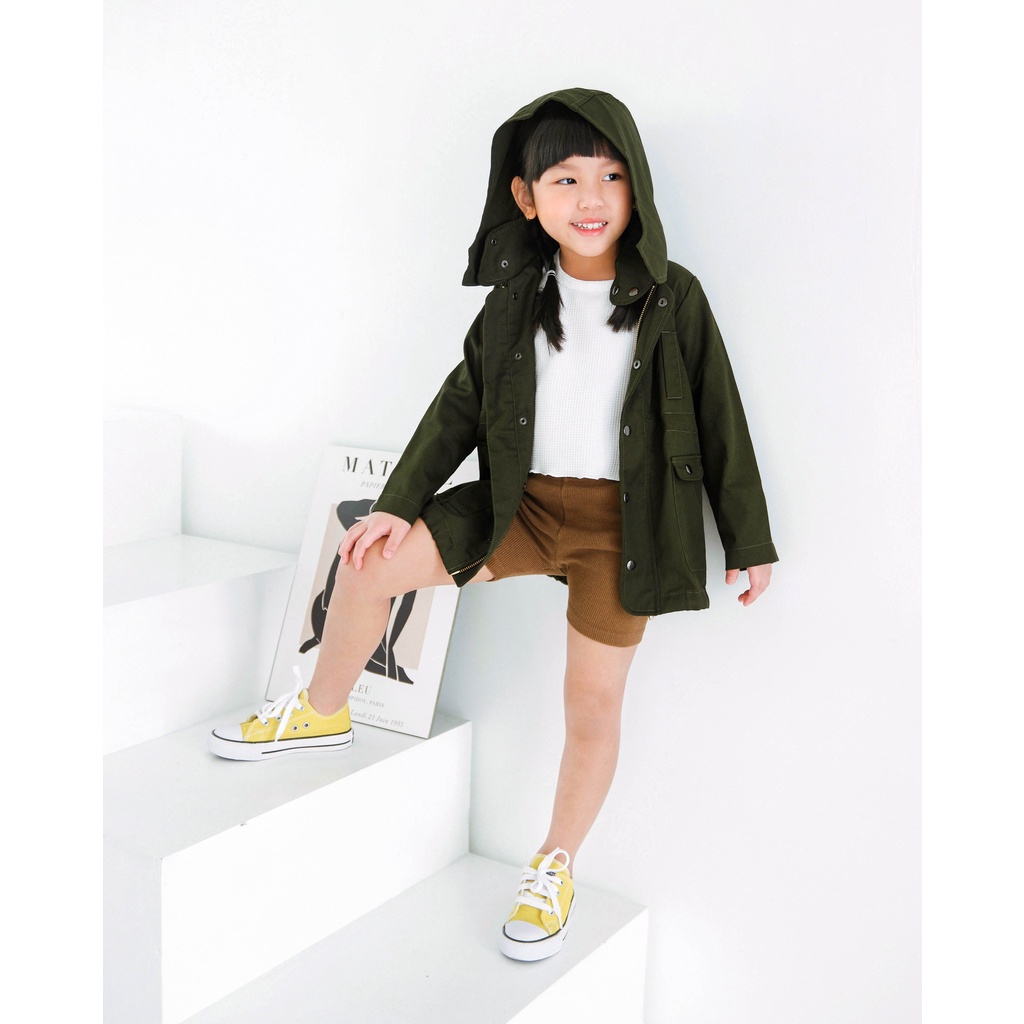 MELODY PARKA | Parka Anak | Jaket Katun Anak | Coat Anak | French Coat Anak | Hoodie Anak | Outer Anak | Jaket tudung Anak Unisex