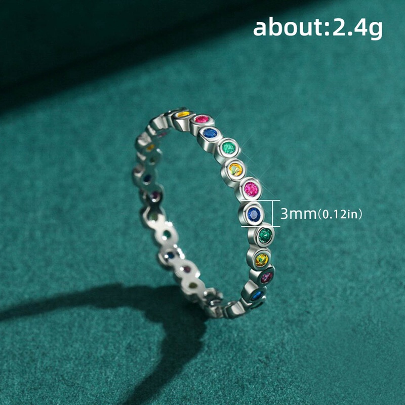 Mewah Korea Jari Cincin Multicolor Zirkon Cincin Fashion Unik Tembaga Wanita Gadis Fashion Perhiasan