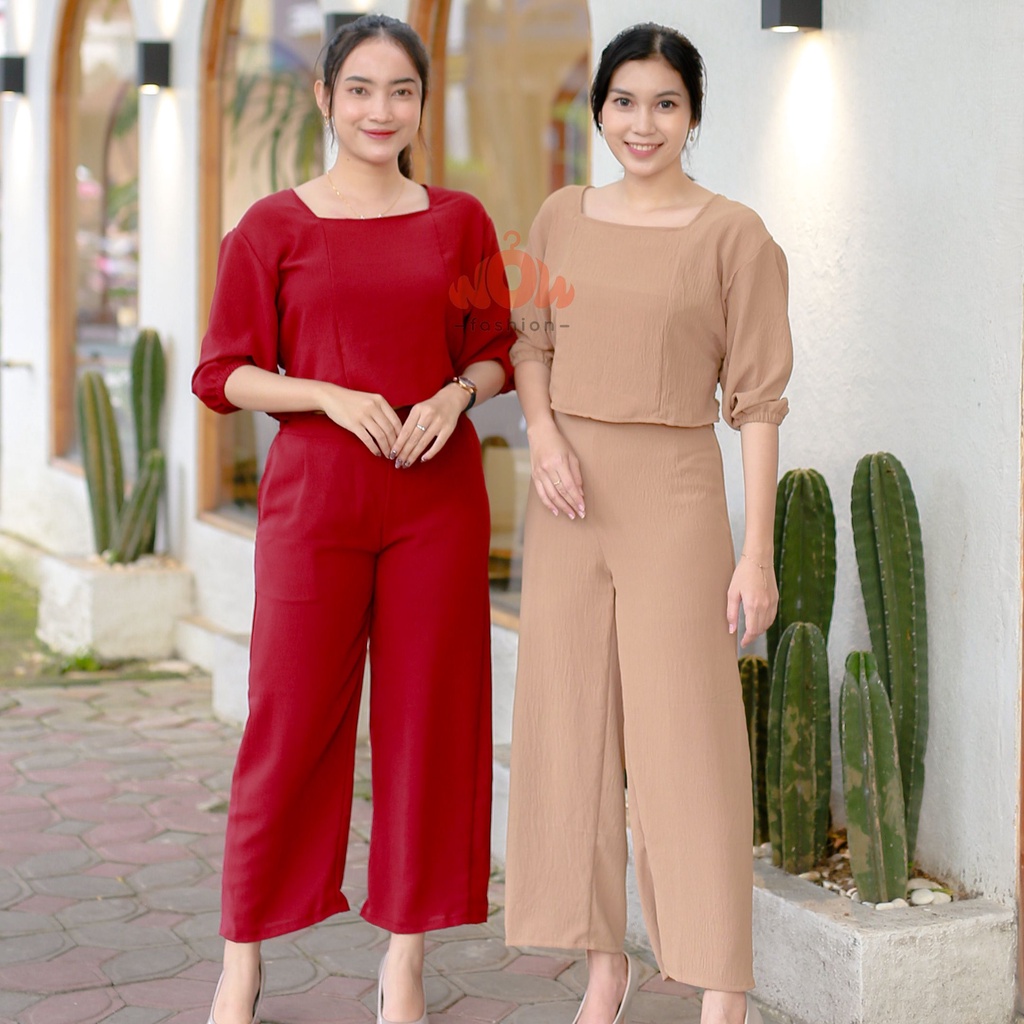 WOW - VERONICA ONE SET CRINKLE AIRFLOW // ONE SET PREMIUM WANITA KEKINIAN