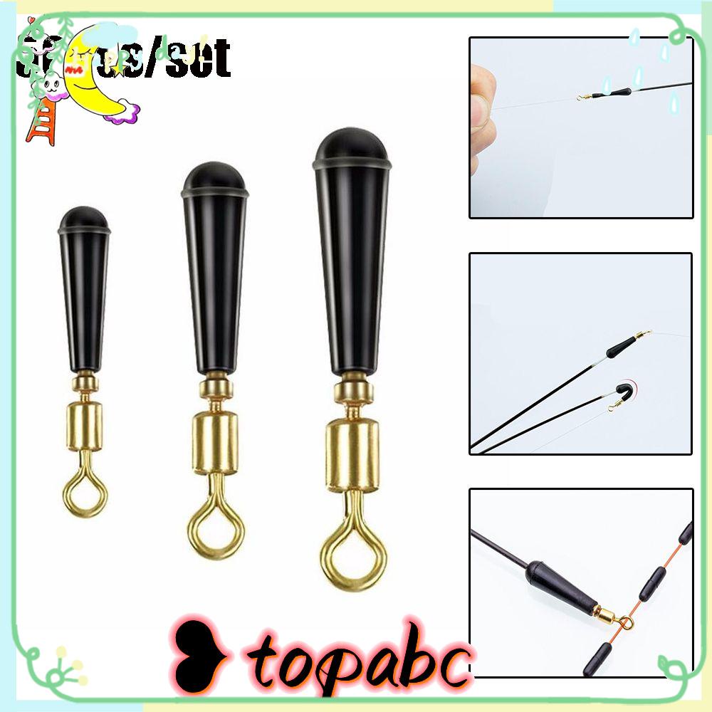 Top 50Pcs/Lot Alat Pancing Blok Putaran Karet Luar Bobber Baru