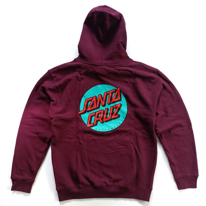 SANTA CRUZ - OTHER DOT HOODIE MAROON ORIGINAL