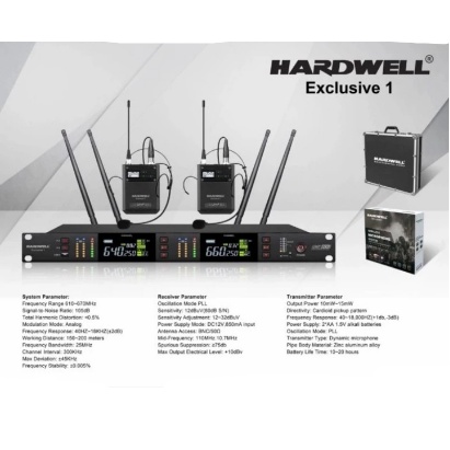 Mic Wireless Clip On Headset Hardwel Exclusive 1 ORIGINAL