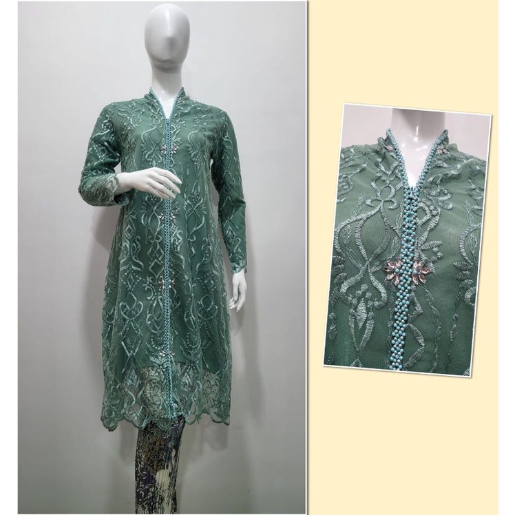 kebaya abaya melayu tulle payet