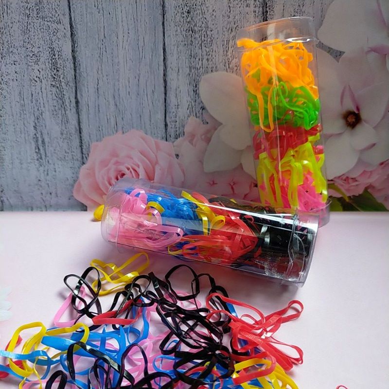 Karet Jepang Ikat Rambut Set Dalam Tabung Ikat Rambut Jepang