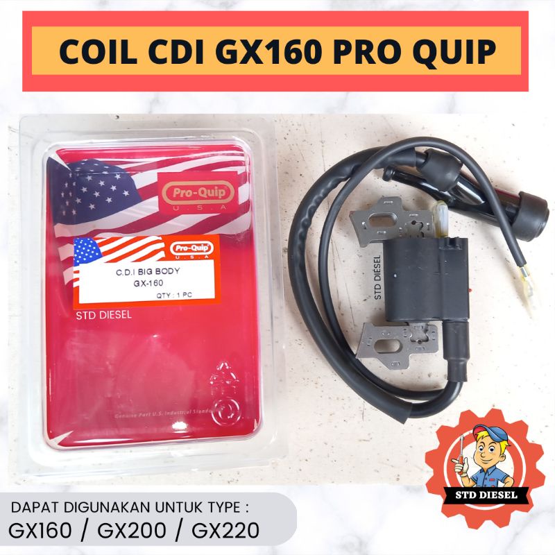 COIL CDI GX160 GX200 GX220 PENGAPIAN MERK PRO QUIP KOIL