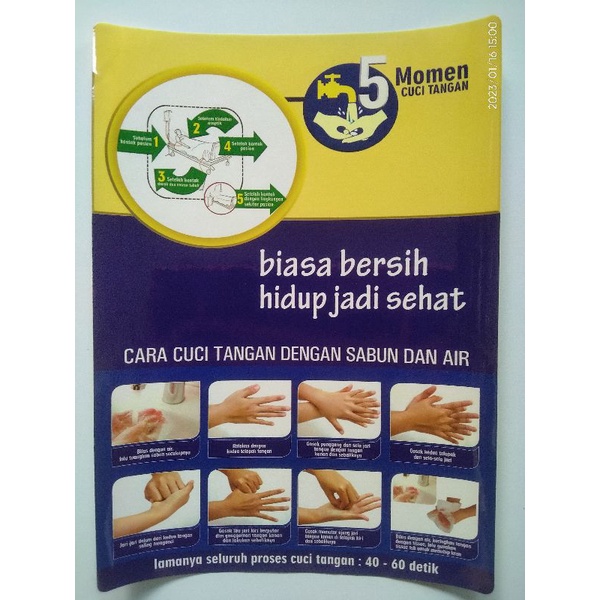 Stiker Cromo 5 Momen Cuci Tangan