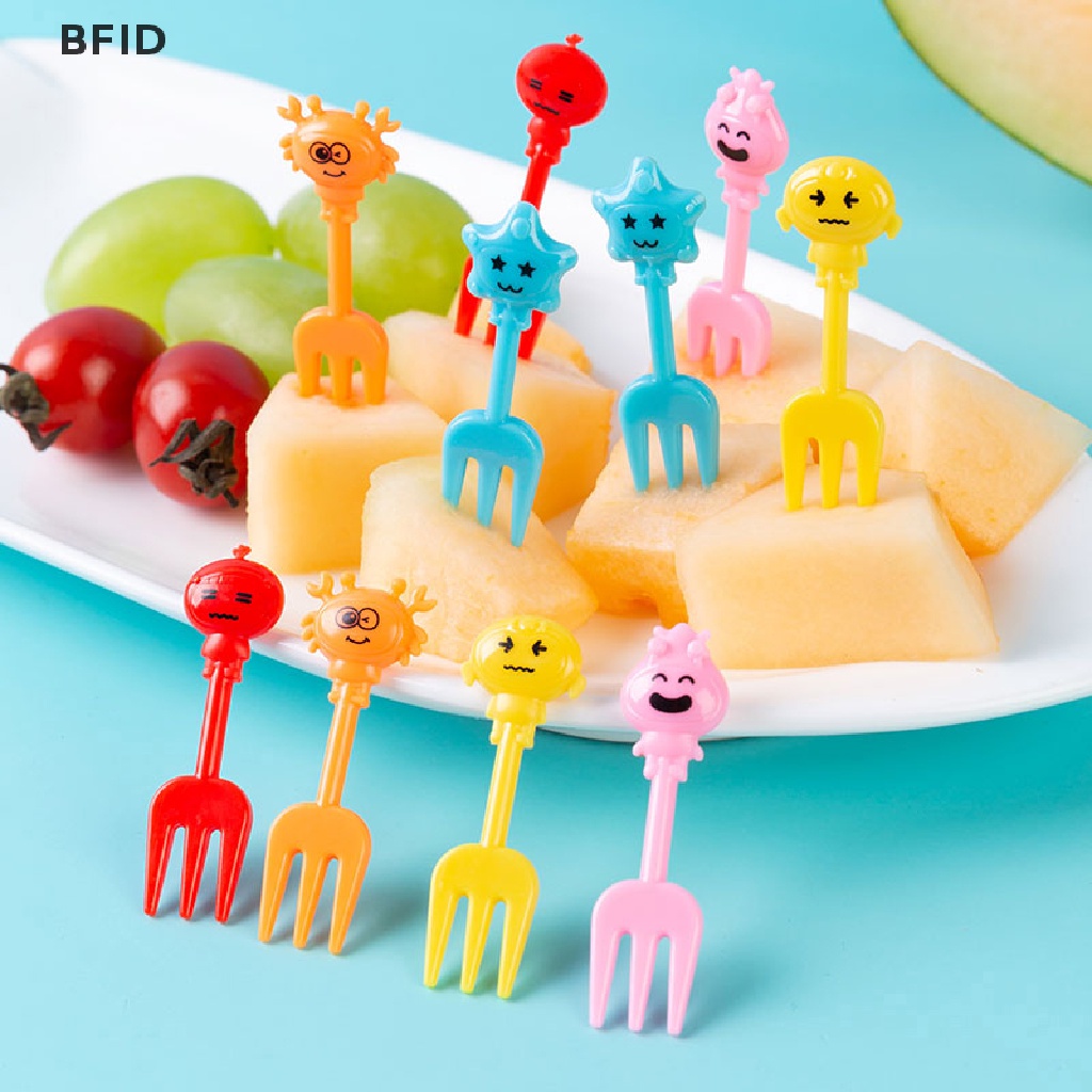 [BFID] Set Garpu Buah Kartun Memutar Prasmanan Pesta Dessert Makanan Cocktail Sandwich Stick [ID]