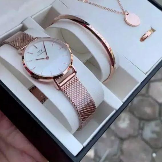 Promo |KJ5|Bayar Di Tempat - Jam Tangan Fashion WD 01 KZ Petitie Melrose Paket Acc , Box Original & 