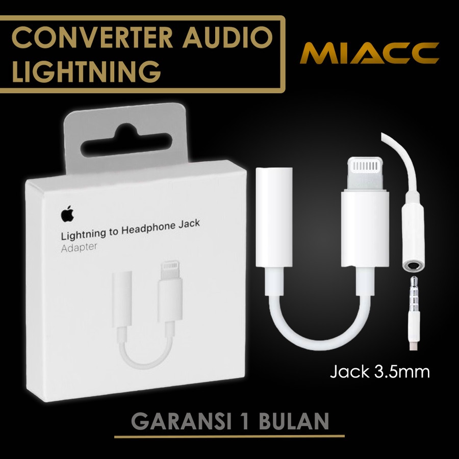 Earphone Headset Adapter AUDIO Converter Lightning To Jack 3.5mm