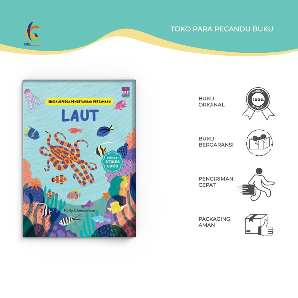 Buku Ensiklopedia Anak - Buku Ensiklopedia Pengetahuan Pertamaku: Laut - olly Cheeseman - BIP - Buku