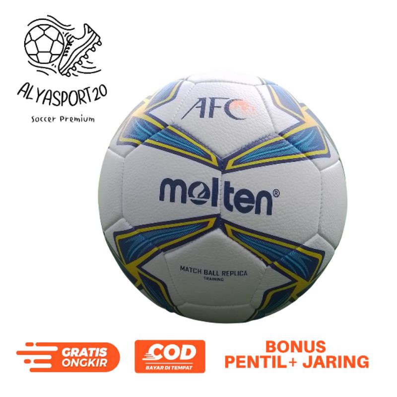 BOLA SEPAK / BOLA SEPAK MOLTEN SIZE 5 / BOLA SEPAK MURAH GRATIS PENTIL DAN JARING
