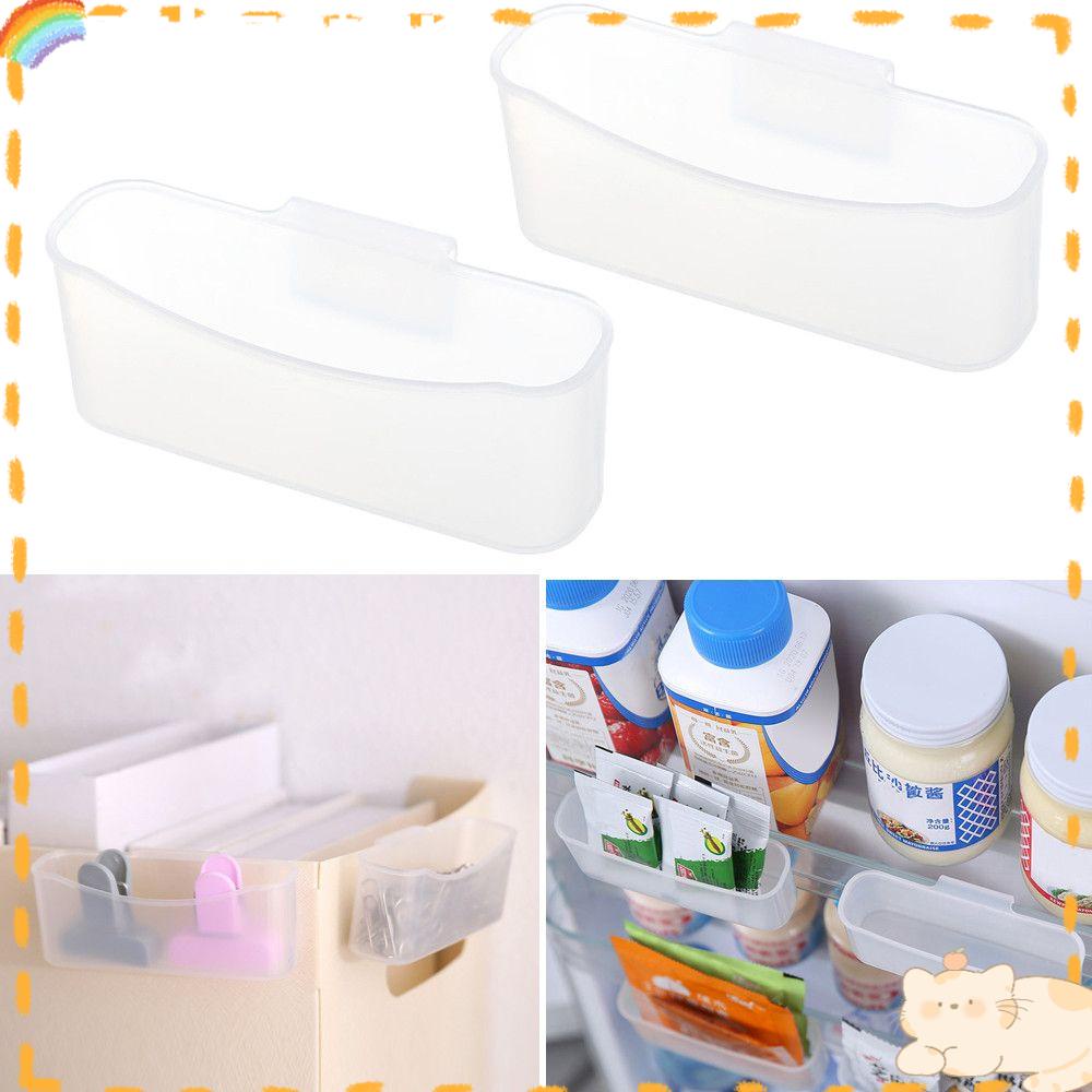 Solighter 2PCS Storage Box Holder Rak Penyimpanan Kulkas Kreatif Gantung Adjustable