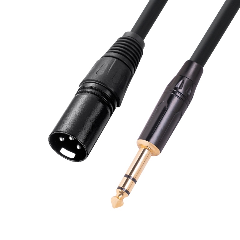 Kabel CRE Balanced 1/4-inch TRS to XLR Male 6.35mm TRS Port to 3-pin XLR Cord Untuk Mixer Sound Card Microphone