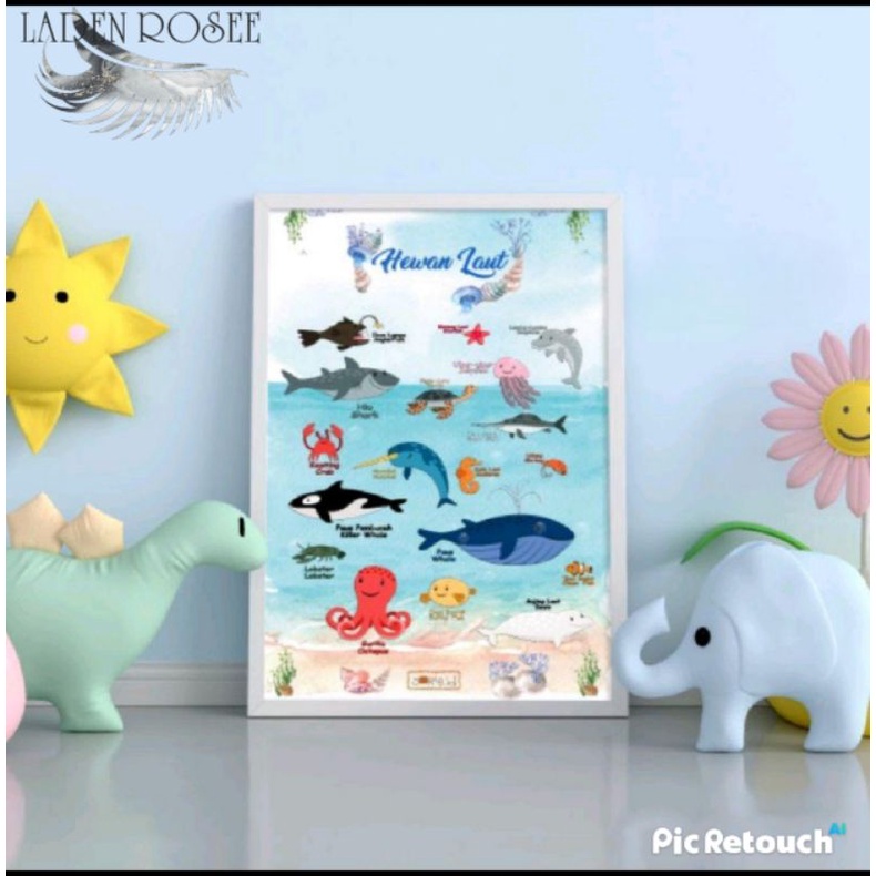 Poster Edukasi Anak Hewan Laut