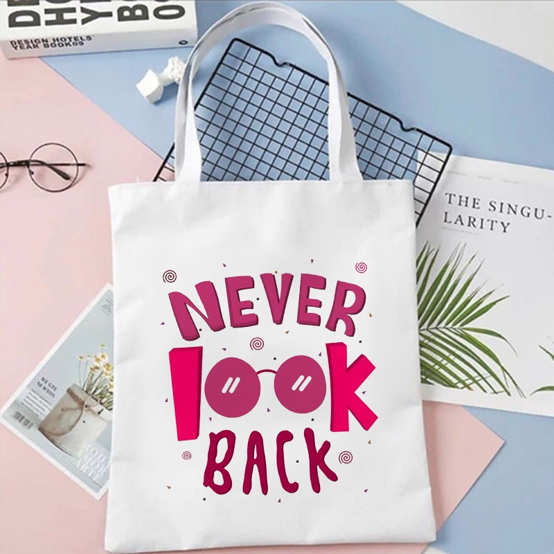 Tote Bag Totebag Qoutes Aesthetic Kanvas Wanita Tas Laptop Kerja Buku Sekolah Cewek Motivasi Keren