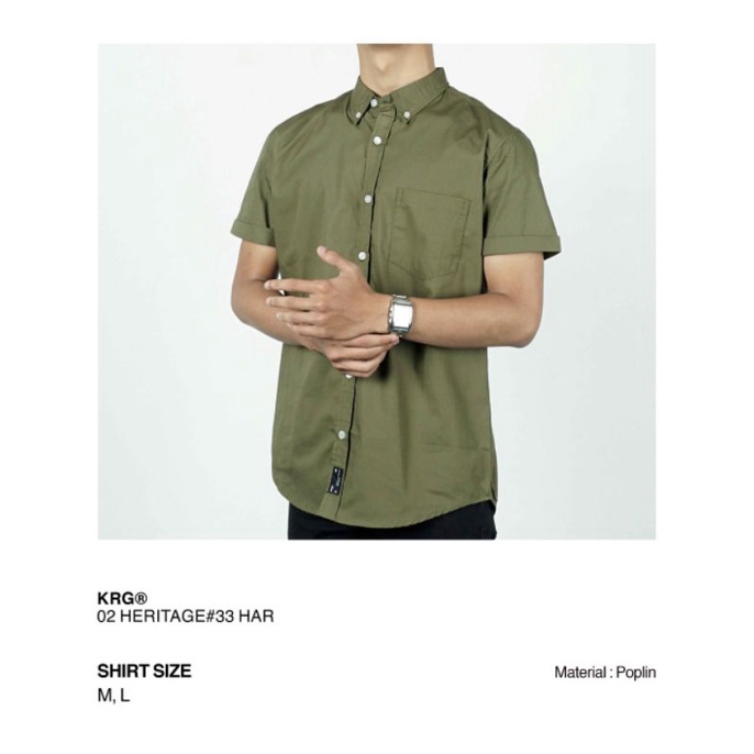 KEMEJA POLOS LENGAN PENDEK KRGR PRIA TERBARU