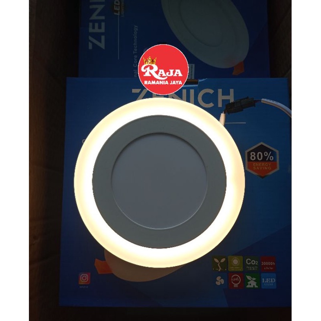 Penel Light/Downlight/Lampu Plafon LED Bulat 2 Warna Berkualitas Super Terang Zenich SNI