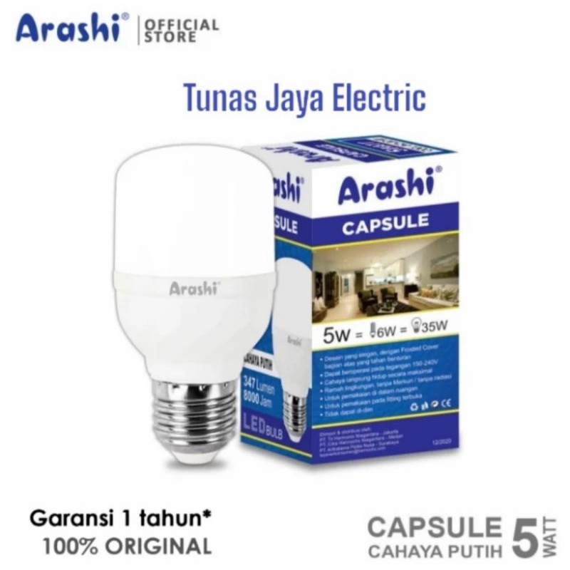 ARASHI Lampu LED Capsule 5W CDL (GARANSI 1 Tahun)