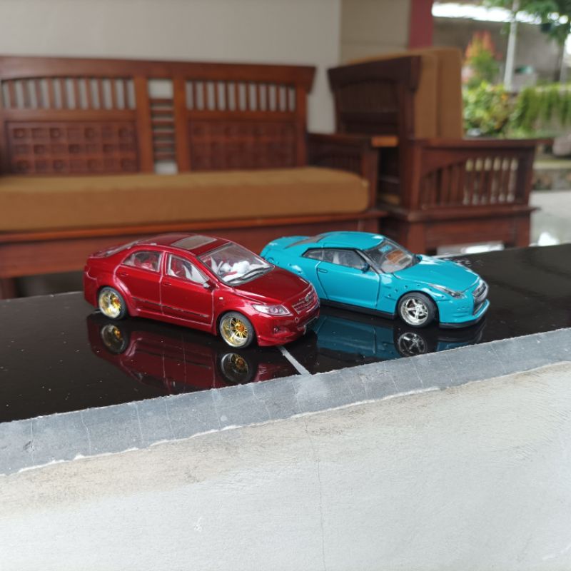 diecast toyota altis + gtr r35 libertywalk