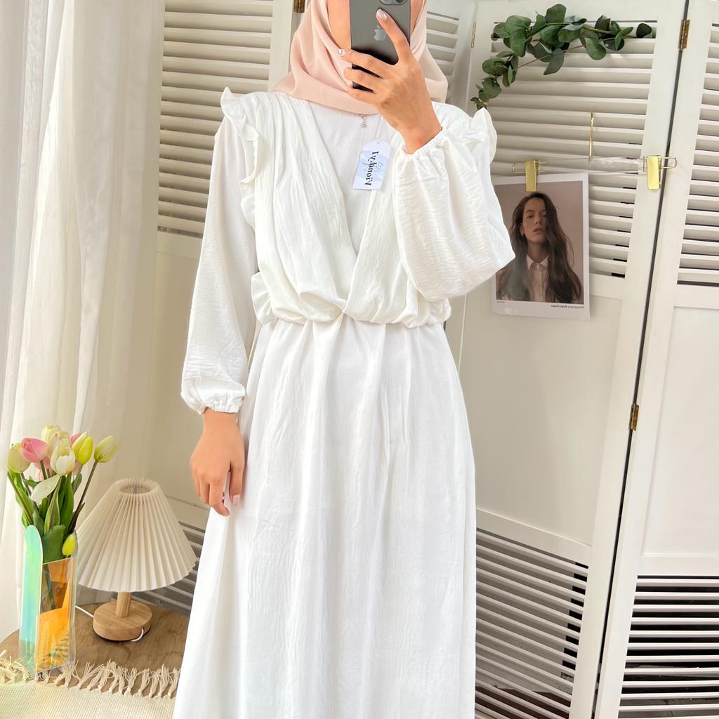 Dress Fashion Wanita Hijab Korean / Maxi Korea / Gamis Bahan Kringkel Airflow Premium E.39