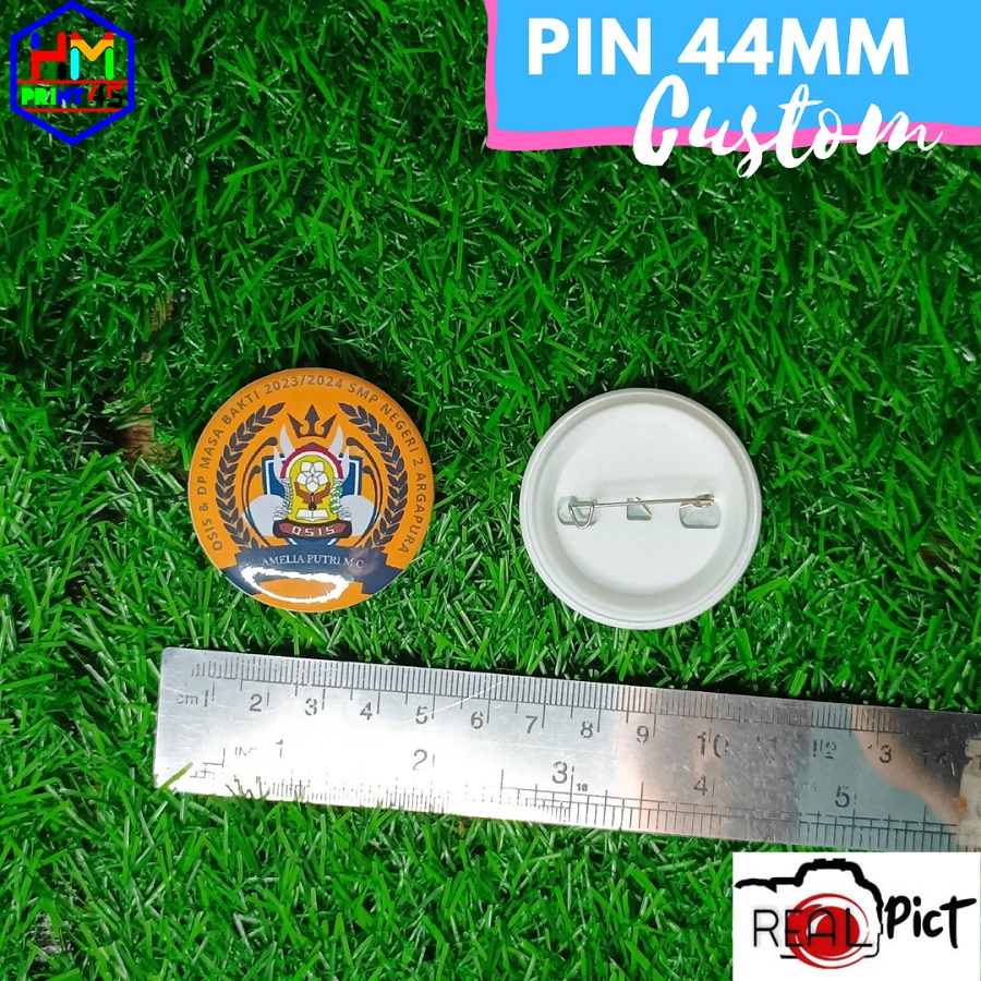 Cetak pin custom 44mm / pin peniti 44mm / pin bros 44mm