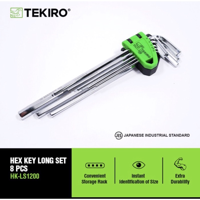 TEKIRO KUNCI L SET Panjang Tekiro  8pcs HEX KEY LONG 8 PCS TEKIRO